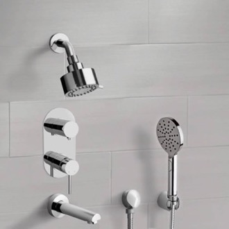 Tub and Shower Faucet Tub and Shower Faucet Set with Handheld Remer TSH64